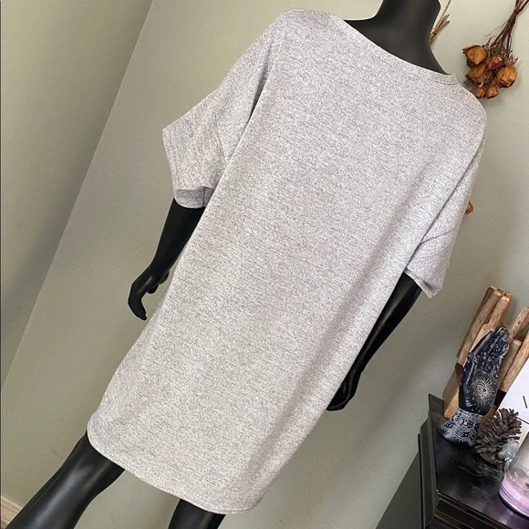 Boohoo Heather Gray Glittery Sparkly T shirt Dress - Picture 7 of 12